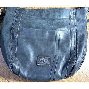 The Sak Green Leather Crossbody Bag With Multicolor Lining